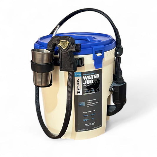 Garrafa Tereré Jet Stanley Bege c/ Azul 7,5 L com Bateria Recarregável