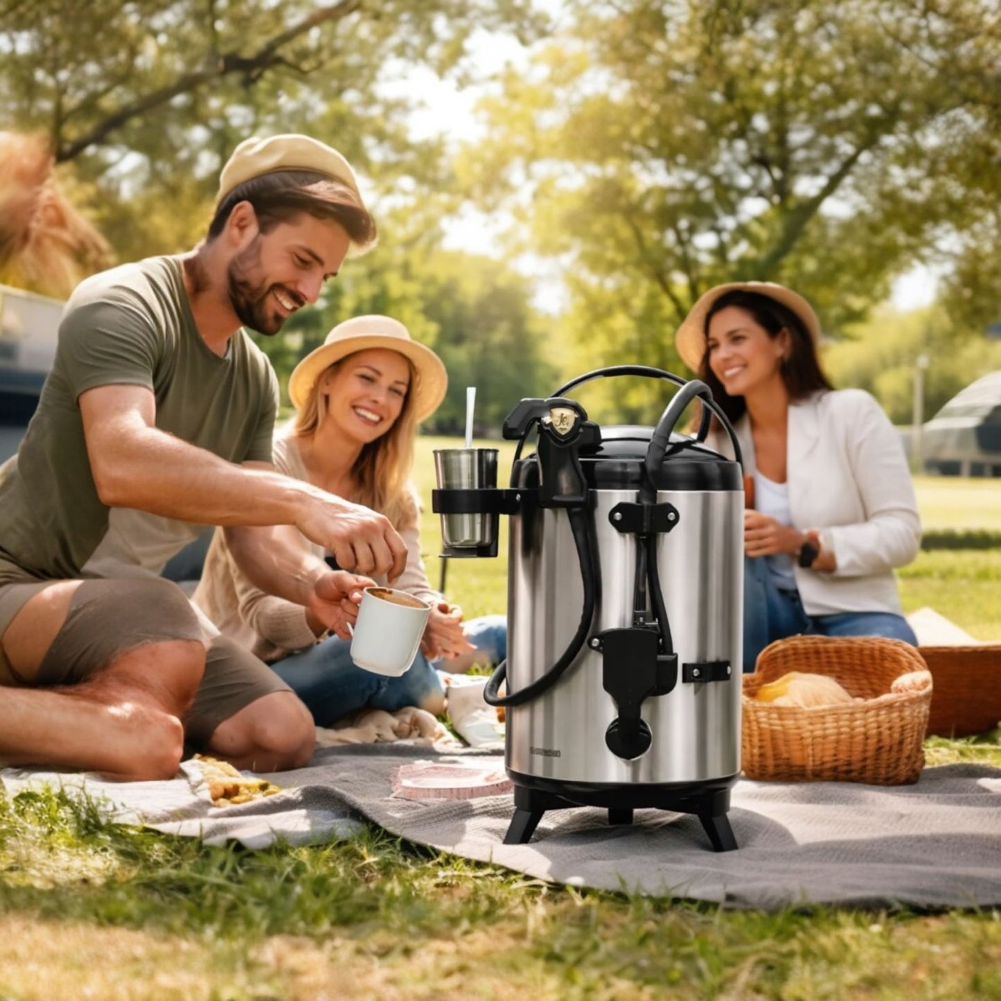 Garrafa Térmica Elétrica Jet Café C/ Bateria Servir Café Ambulante 9,5 L