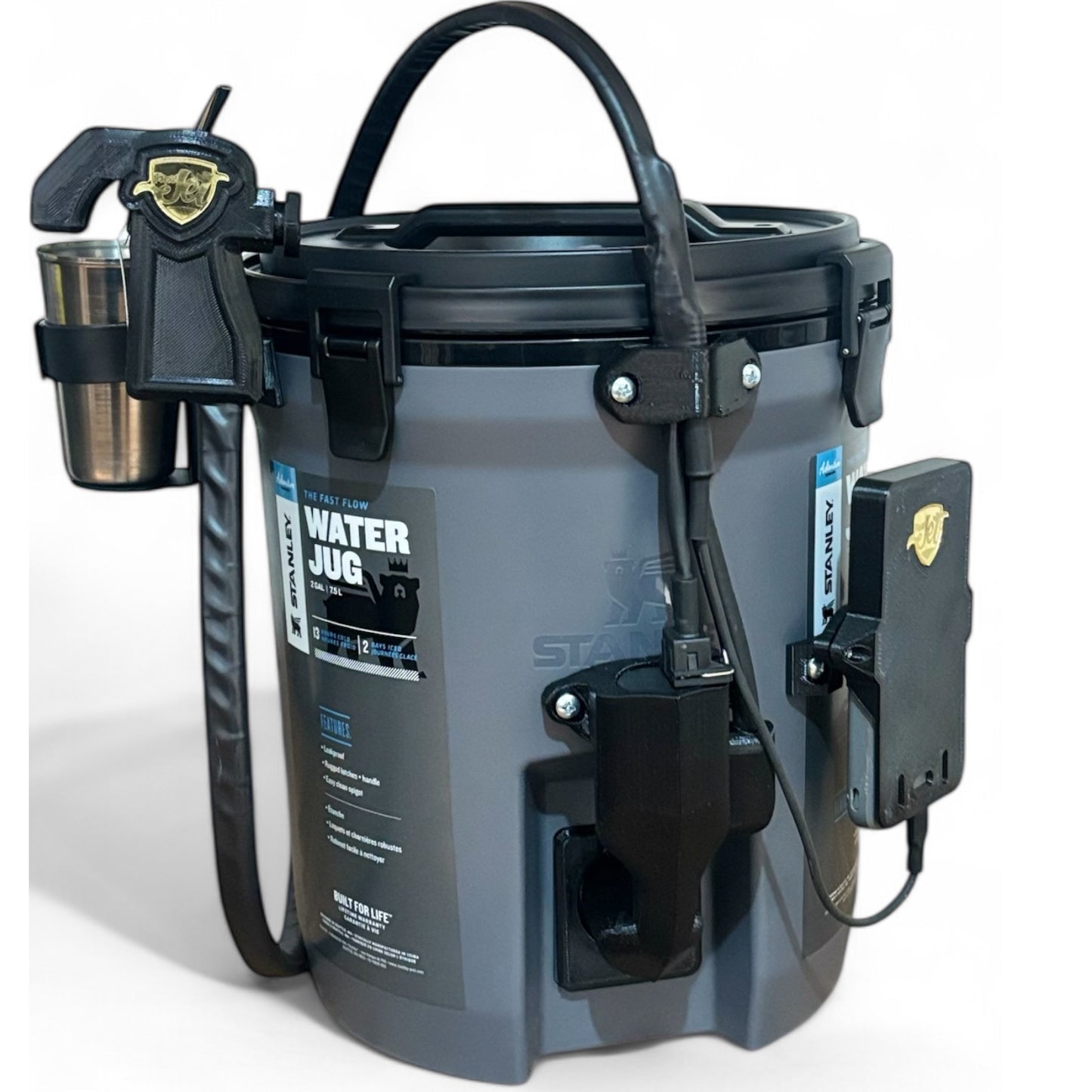 Garrafa Tereré Jet Stanley CInza 7,5 L com Bateria Recarregável