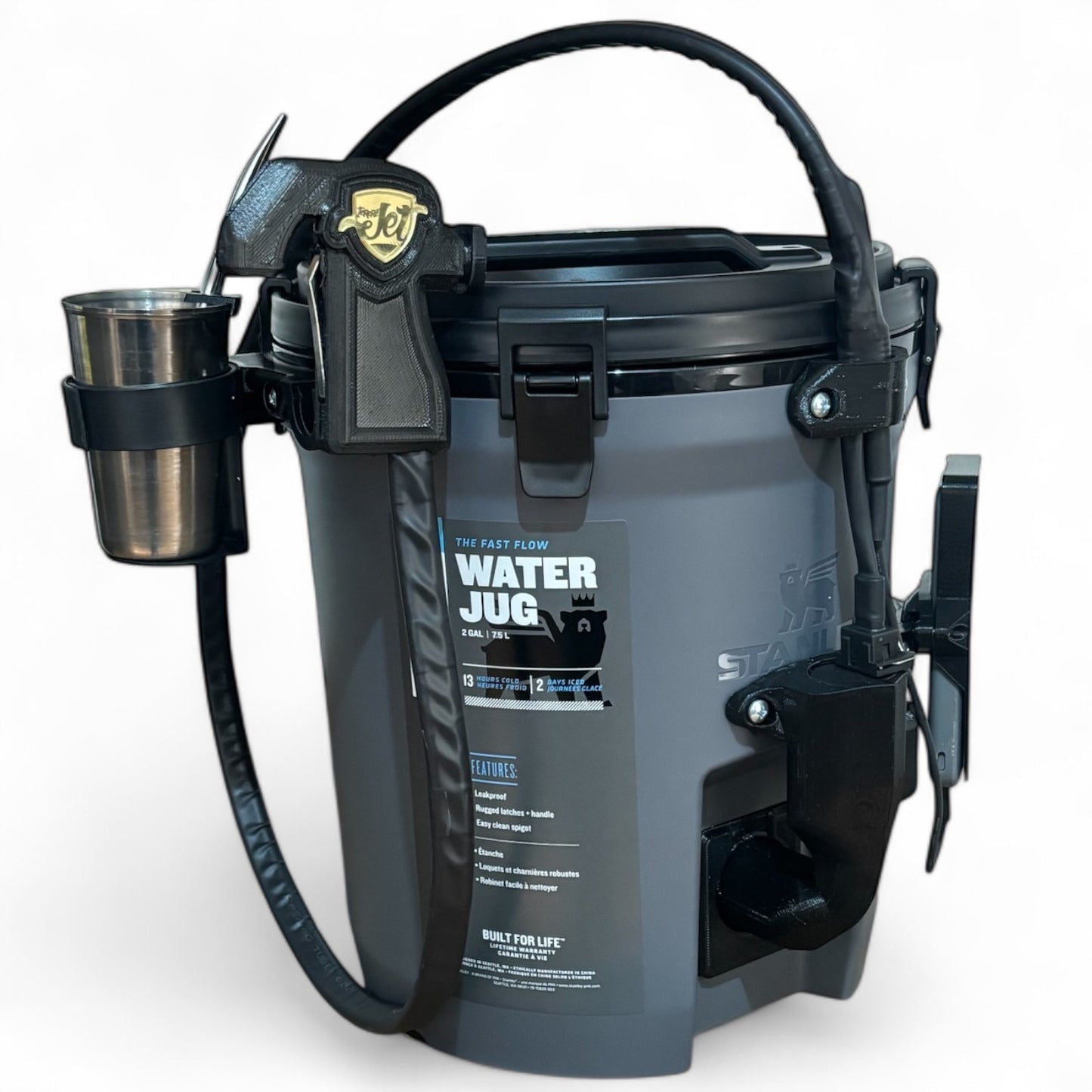 Garrafa Tereré Jet Stanley CInza 7,5 L com Bateria Recarregável