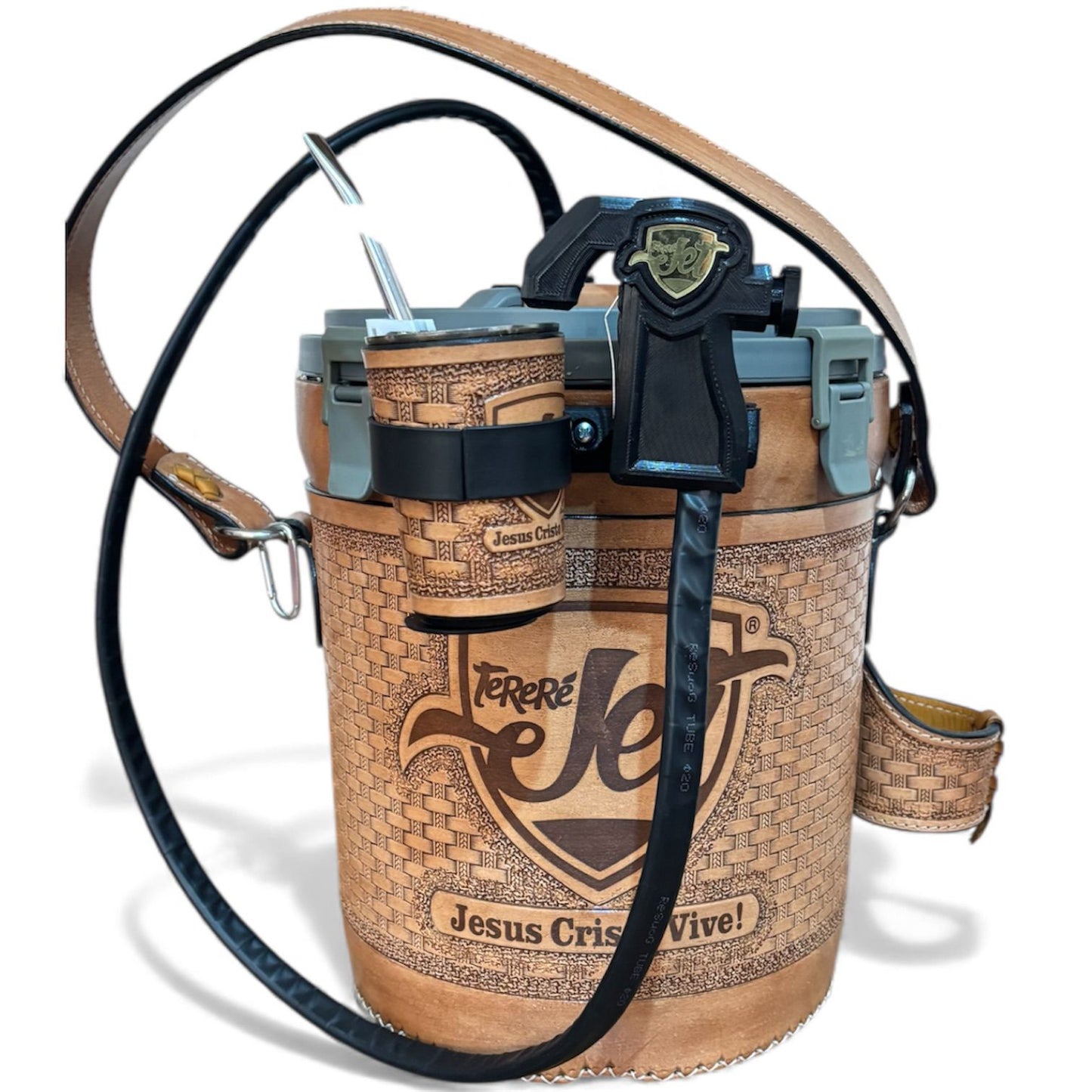 Garrafa Tereré Jet 7,5 L Stanley Couro com Bateria Recarregável