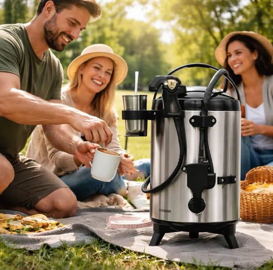 Garrafa Térmica Elétrica Jet Café C/ Bateria Servir Café Ambulante 9,5 L