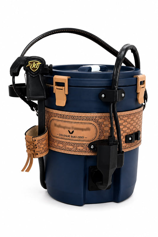 Garrafa Tereré Jet Stanley 7,5 Litros + Cinta de Couro Personalizada